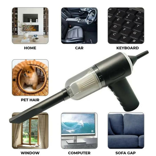 Handheld, Powerful Suction for Car, Home, Office & Everyday Quick Cleaning