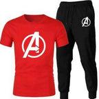 Round neck, half-sleeve casual T-shirt with matching trouser. Trendy, comfortable aur gym, jogging aur daily wear ke liye perfect choice -BLACK- L