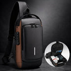 Premium Anti-Theft Sling Bag with Password Lock | Secure Crossbody Chest Bag for Travel & Daily Use