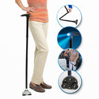 Walking Cane, Adjustable Folding with LED Flashlight