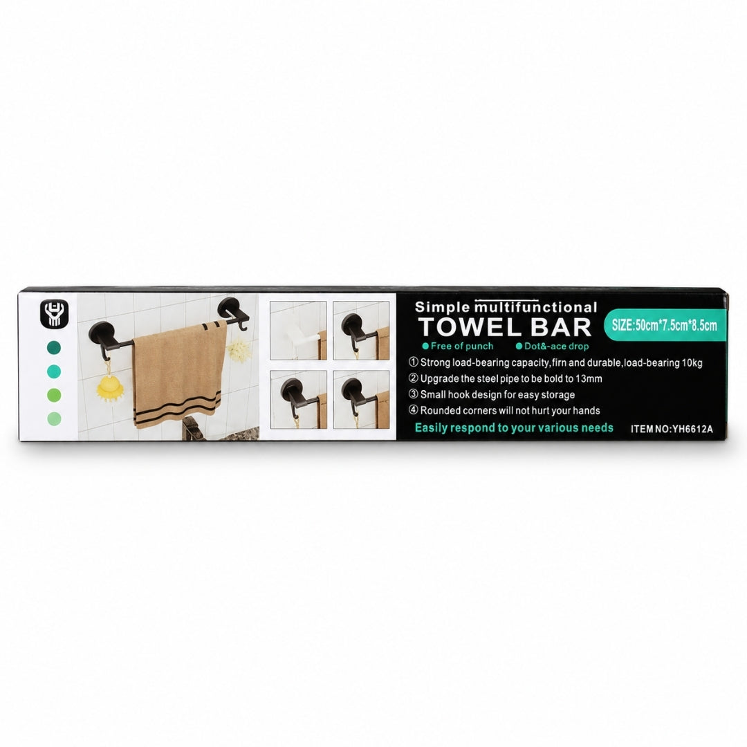 Wall-mounted towel rack without drilling