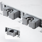 Wall Mounted Mop Organizer with Anti Slip Grip Slots