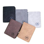 Wallet, GU II Short Slim Black Leather Style for Men