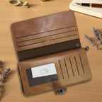 Wallet with Metal Lock Closure