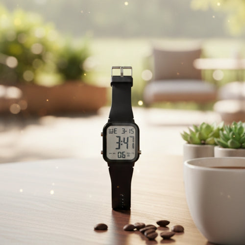 Watch, Digital Sports, LED Waterproof Stopwatch Alarm for Unisex