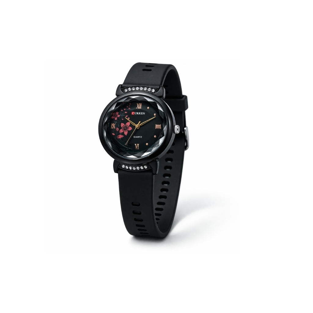 Watch Model Moon, Curren Rubbar Belt for Women