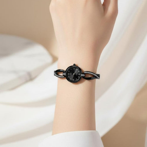 Watch, RTJ-181 Zircon Korean for Women Elegant Black