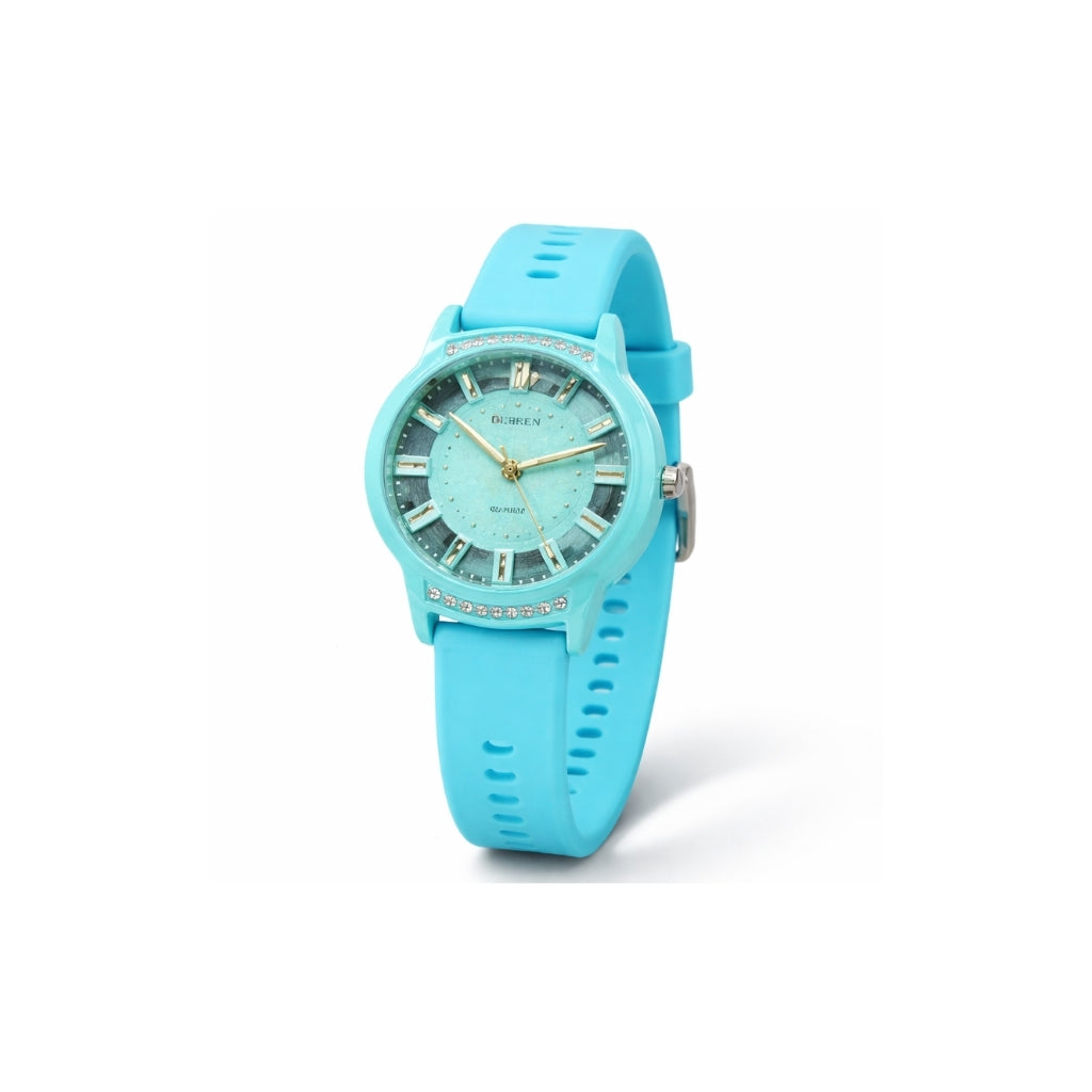 Watch Square Case Silicone Strap Quartz Everyday Watch for Women