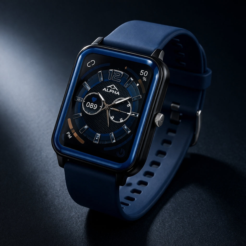 Watch, Stylish Square Case, with Comfortable Strap for Men