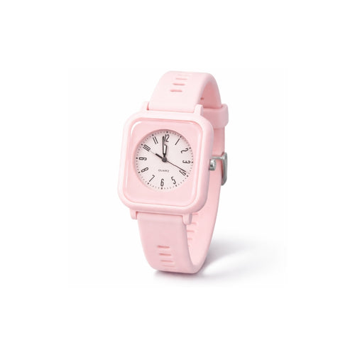 Watch with Silicone Strap, Square Case Quartz for Women