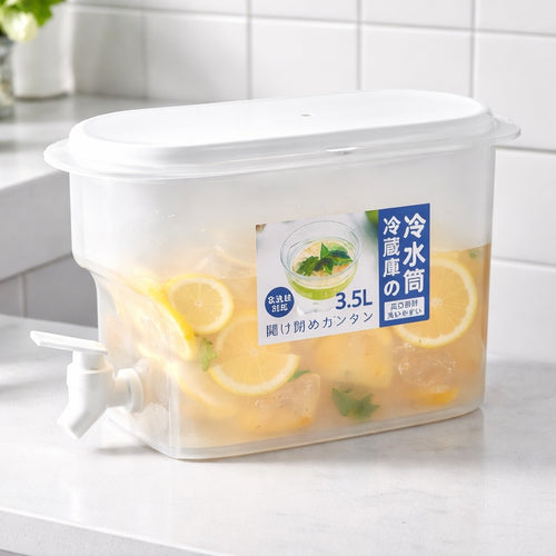 Water Storage Container, Fridge Beverage Dispenser with Tap Food Grade