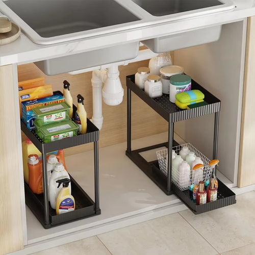 Waterproof Rust Proof Kitchen Storage Rack with Pull Design