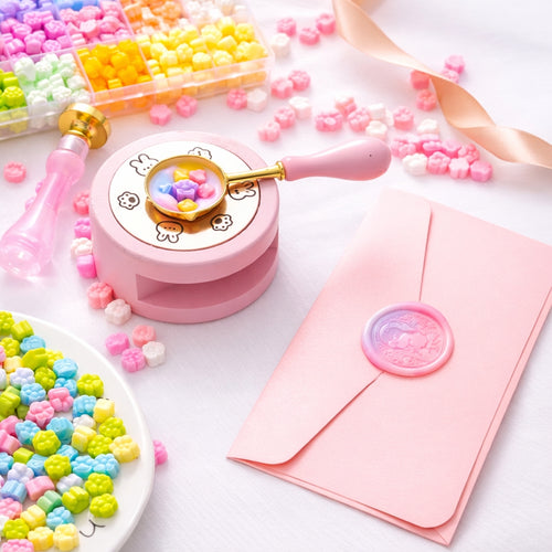 Wax Seal Stamp, Melting Set for Craft and Invitations