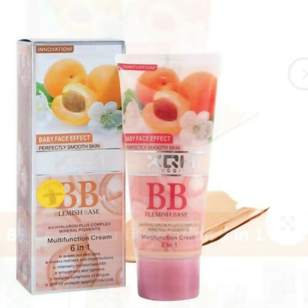 XQM BB Apricot Base Cream, 6-in-1, for All Skin Types