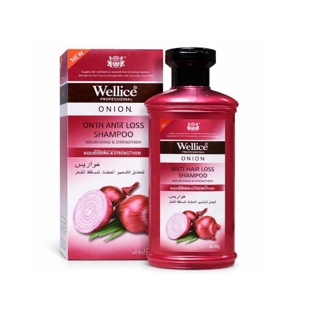 Wellice Onion Shampoo, Strengthening Nourishing Formula for Healthy and Fuller Looking Hair