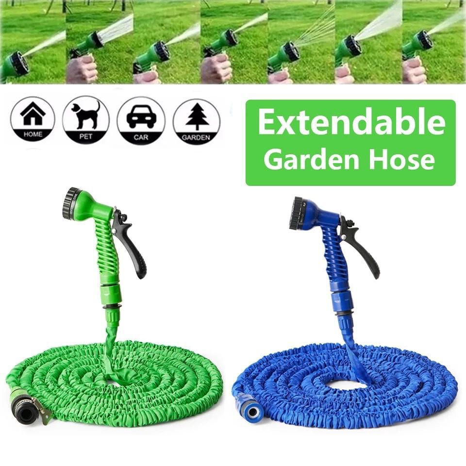 Spray Gun, Flexible Garden Magic Hose 100ft with 8 Function
