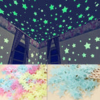 Wall Stickers, Luminous Star Glow in Dark Ceiling Decoration - 100 Pieces
