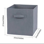 Storage Cube Basket, Foldable, Non-Woven Fabric Organizer
