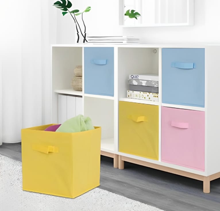 Storage Cube Basket, Foldable, Non-Woven Fabric Organizer