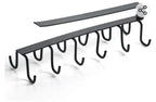 Hanging Shelf Double Row 10 Hooks Cup Holder Kitchen Storage Rack