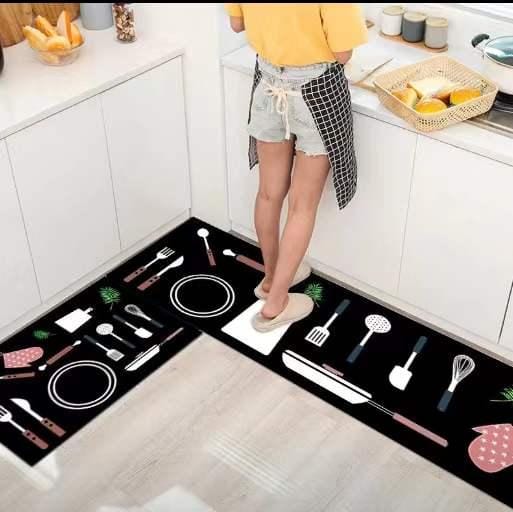 Velveteen Non Slip Floor Mat Absorbent Door and Kitchen Mat