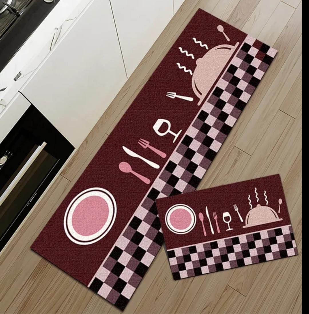 Velveteen Non Slip Floor Mat Absorbent Door and Kitchen Mat