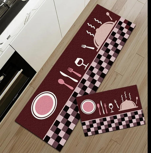 Velveteen Non Slip Floor Mat Absorbent Door and Kitchen Mat