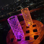 Touch Lamp, Rechargeable Crystal Diamond Table Lamp 16 Color LED