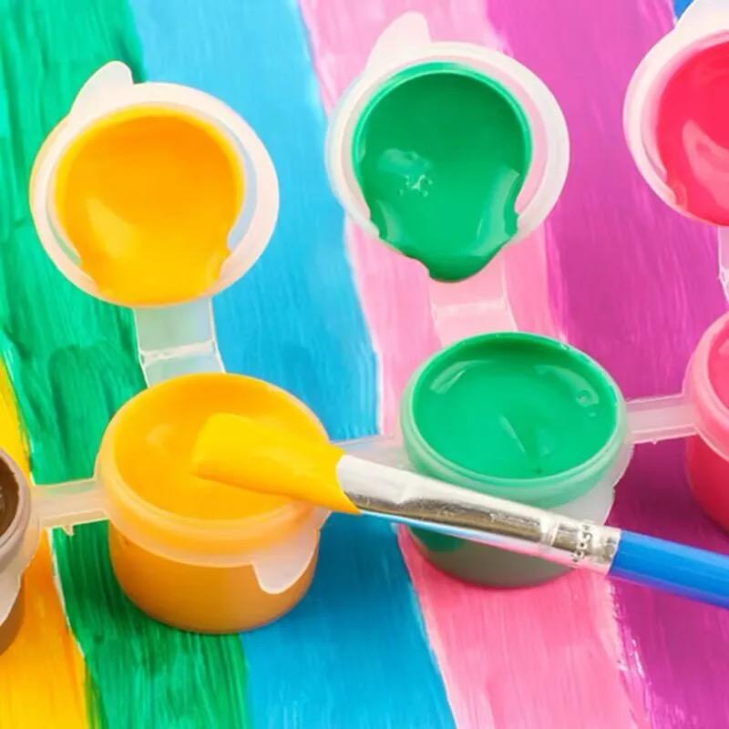 Acrylic Paints, High Quality Non-toxic Kids Drawing Use 6 Pack