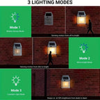 Solar Powered Wall Light with Dusk to Dawn Sensor and Multiple Lighting Modes