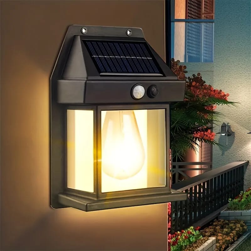 Solar Powered Wall Light with Dusk to Dawn Sensor and Multiple Lighting Modes
