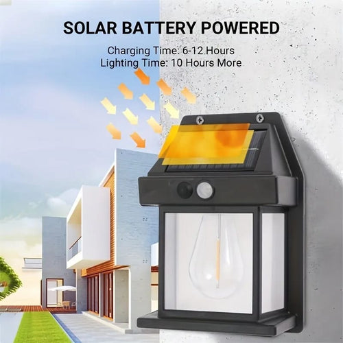 Solar Powered Wall Light with Dusk to Dawn Sensor and Multiple Lighting Modes