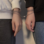 Bracelet, Magnetic and Pendant Set Matching Jewelry for Couple