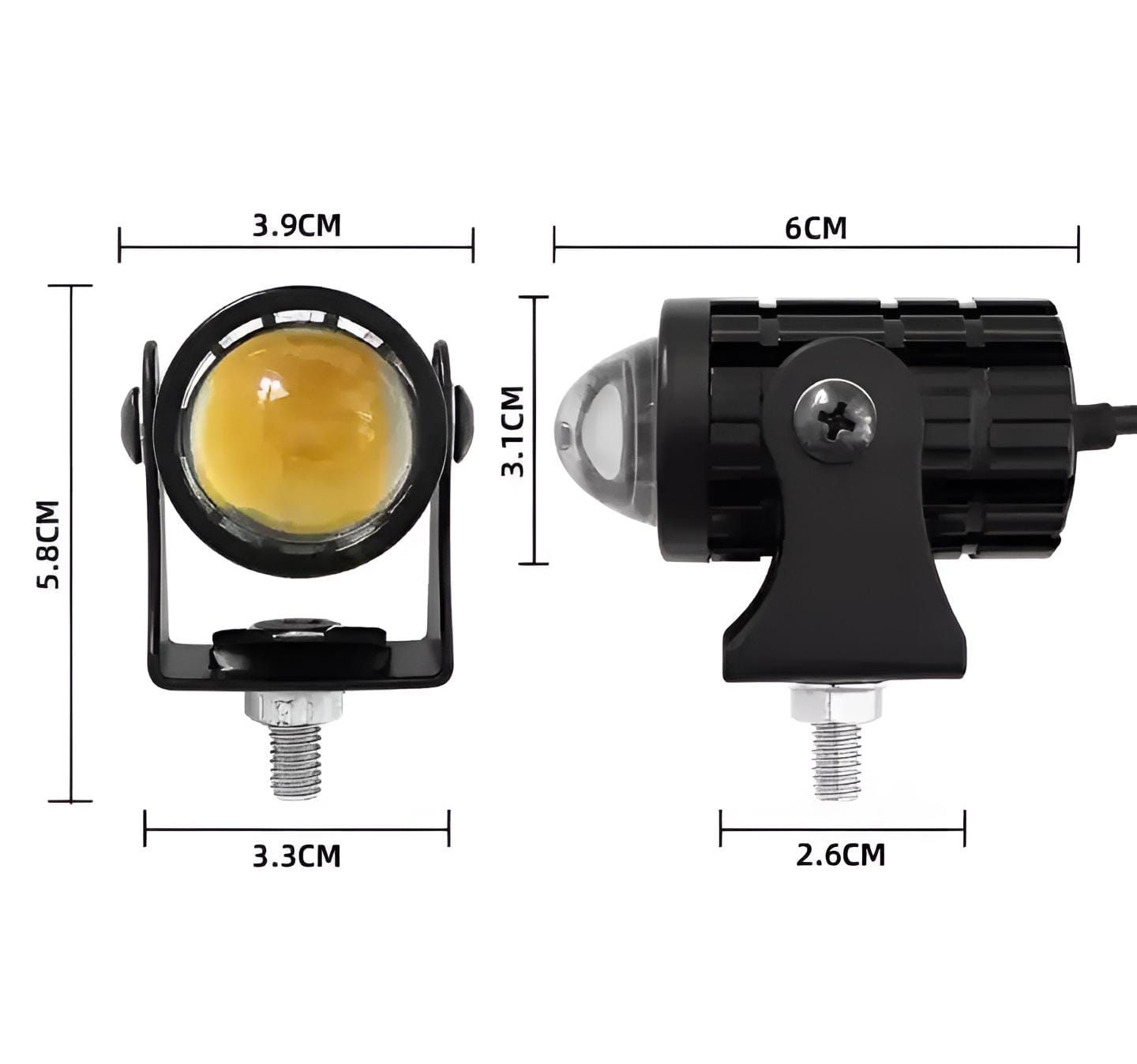 Driving Fog Light Dual Color LED for Cars and Motorcycles
