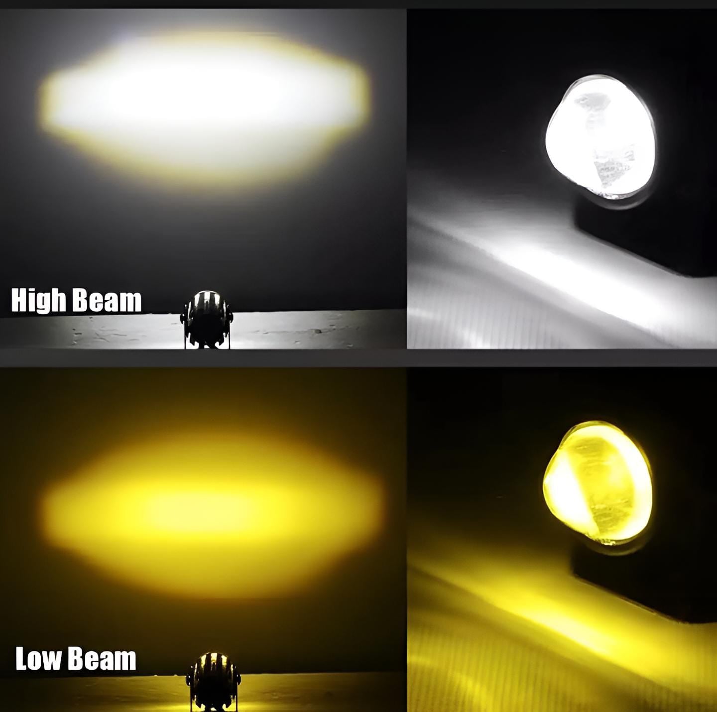 Driving Fog Light Dual Color LED for Cars and Motorcycles
