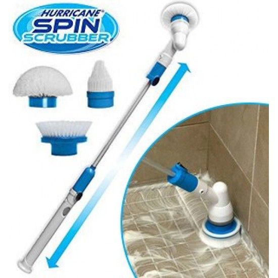 Cordless Power Spin Scrubber with 3 Brush Heads for Home Cleaning