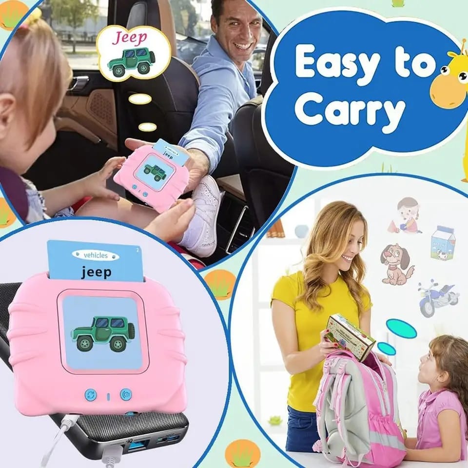Talking Flash Cards, Educational Learning Toy with Sound Reader, for Kids
