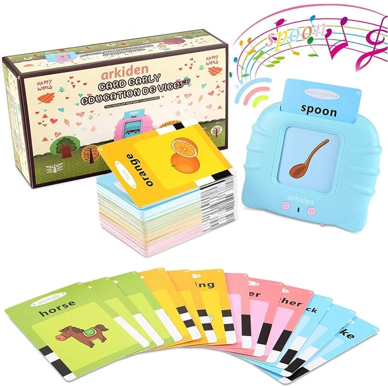 Talking Flash Cards, Educational Learning Toy with Sound Reader, for Kids