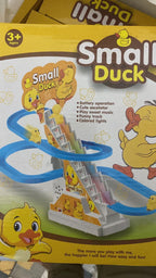 Duck Climbing Stairs Track Toy with Lights and Music for Kids