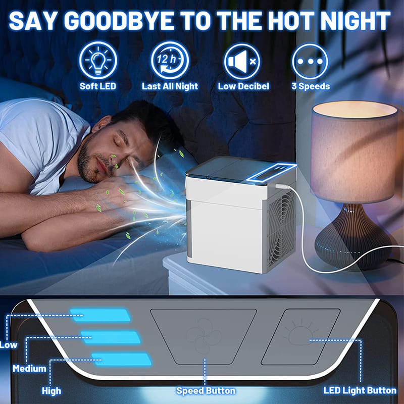 Cooling Fan, Air Conditioner USB Portable, with Water Tank