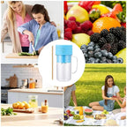 Mini Juicer Blender, Portable, USB Rechargeable, with Straw Cup 320ml