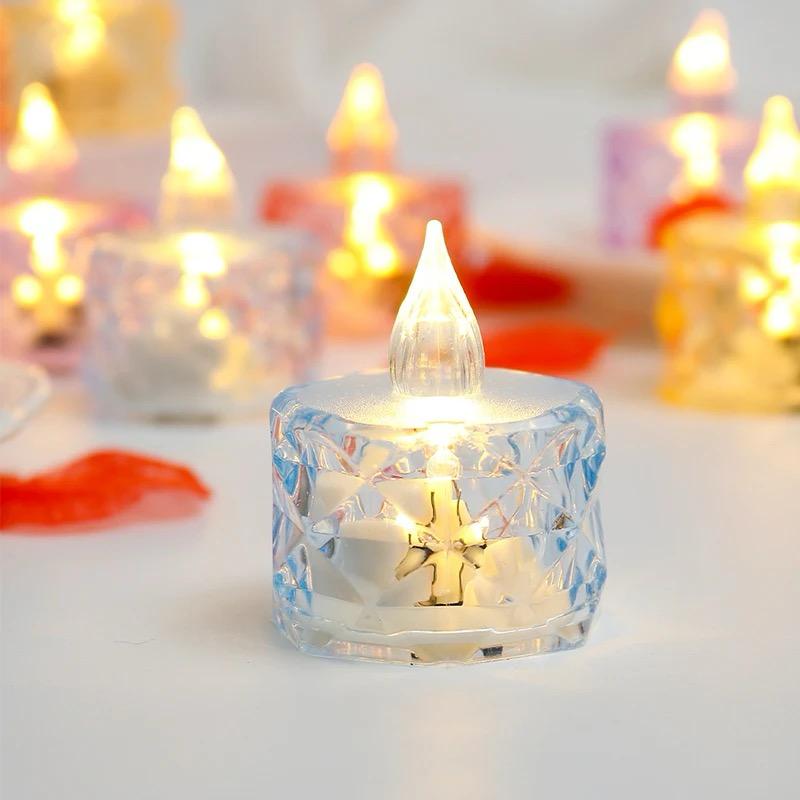 Electric LED Candle Light Button Operated Decorative Candle