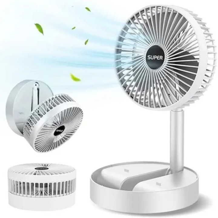 Fan, Portable Foldable Telescopic USB Desk with Adjustable Angle