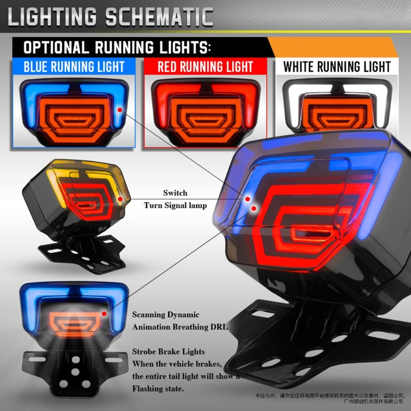 Indicators, Fancy DRL LED Tail Light with Lava, for Motorcycles