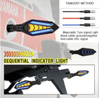 Bike Indicator, Slide Arrow Running Style With Lava DRL Red - Yellow 2 Pcs Set