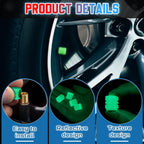 Fluorescent Tire Valve Stem Caps for Cars Bikes and Motorcycles