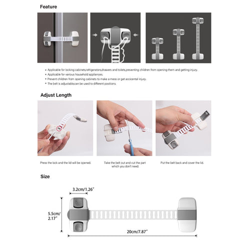 Cabinet Lock, Adjustable Refrigerator Drawer and Microwave