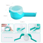 Food Bag Sealing Clip with Pouring Lid Reusable Kitchen Sealer