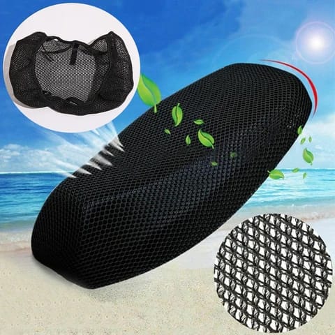 Motorcycle Seat, Breathable Cover Mesh Fabric Cushion for Bike Scooter
