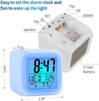 Clock, Kids LED Night Light Alarm Digital Desk Clock